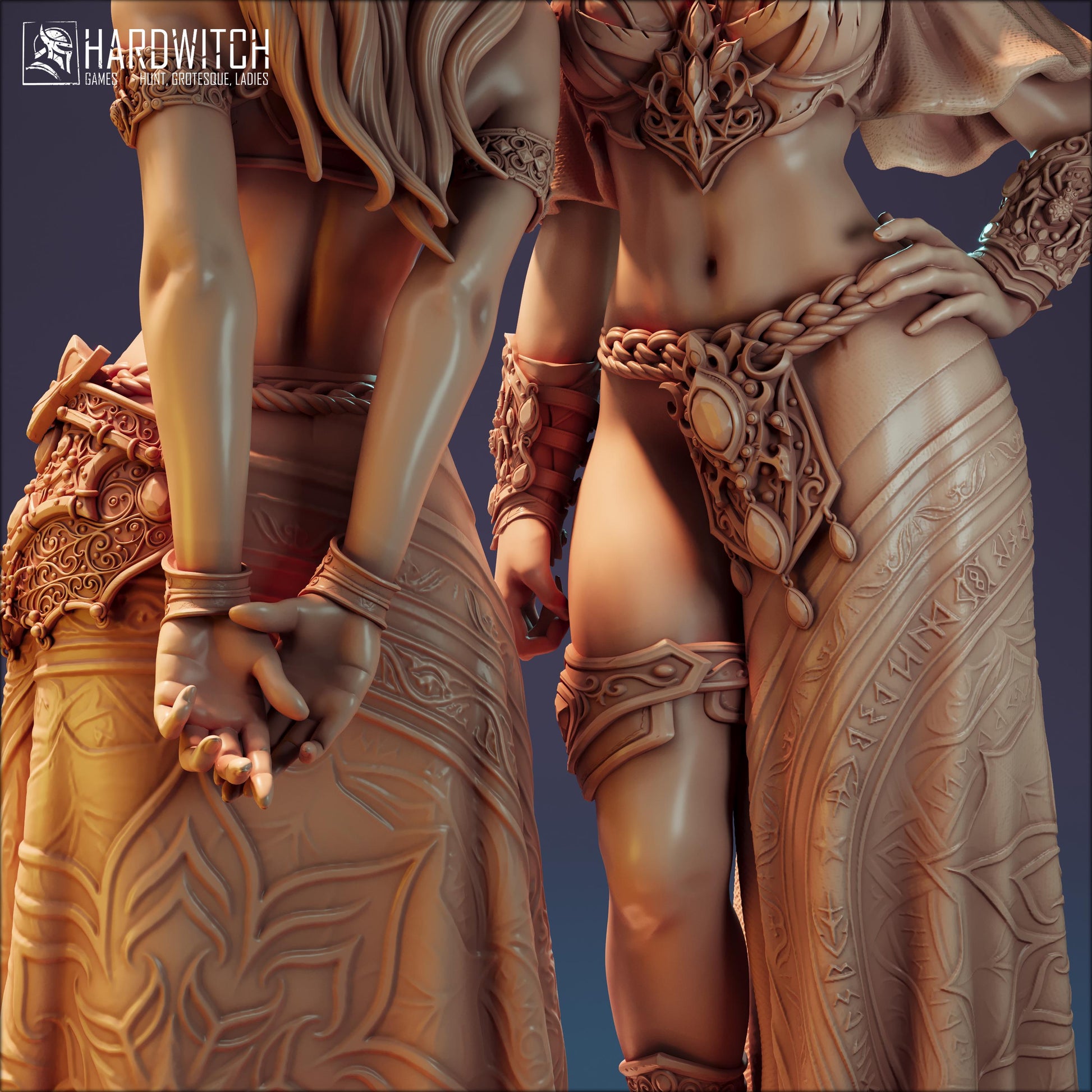 Echoes from the Umbra Miniature (w/NSFW Variation) - 28mm / 32mm / 36mm / 75mm - HardWitch Games - Resin Printed Figure for TTRPGs