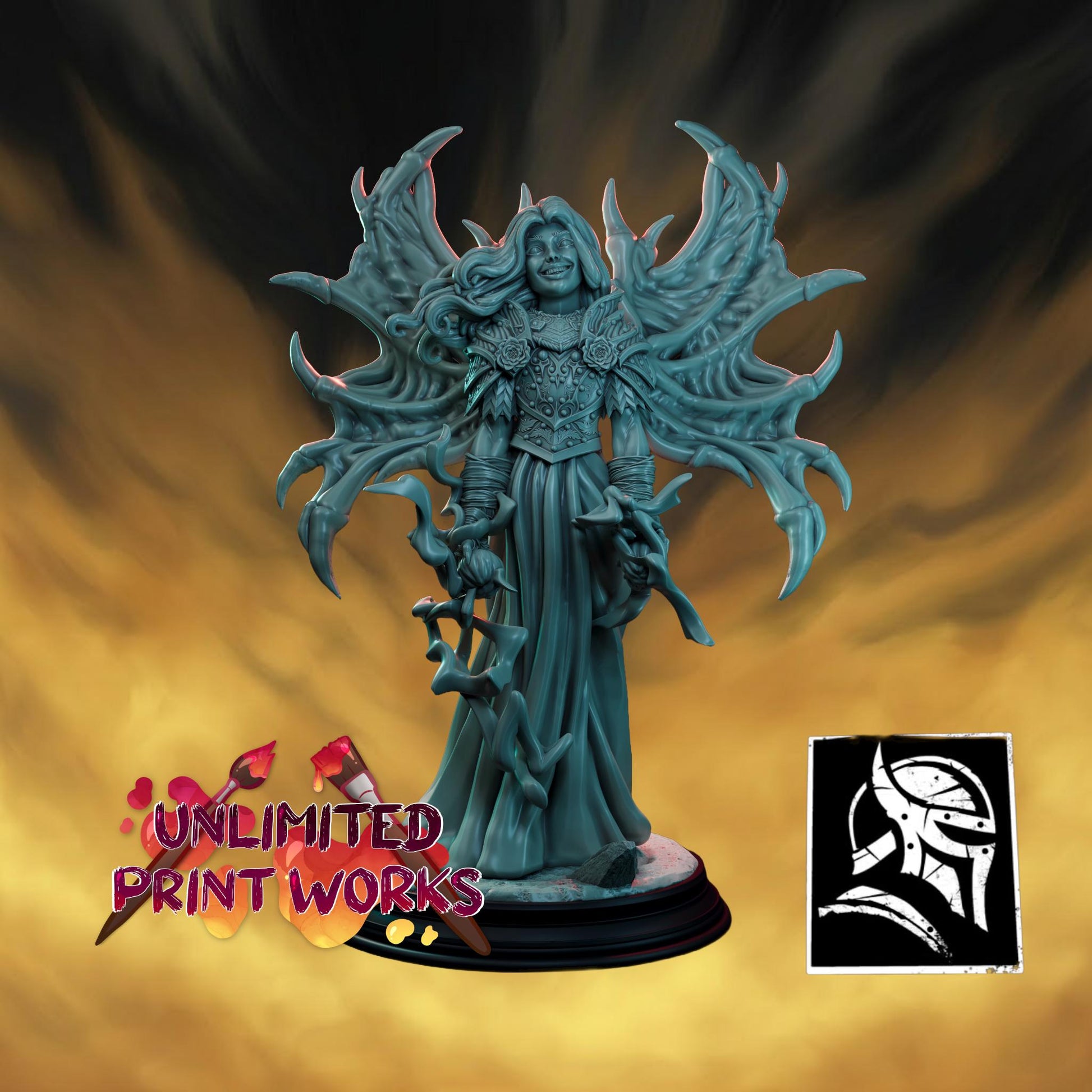 Flesh Princess Miniature - 28mm / 32mm / 36mm / 75mm - HardWitch Games - Resin Printed Figure for D&D, TTRPGs, and Board Gaming