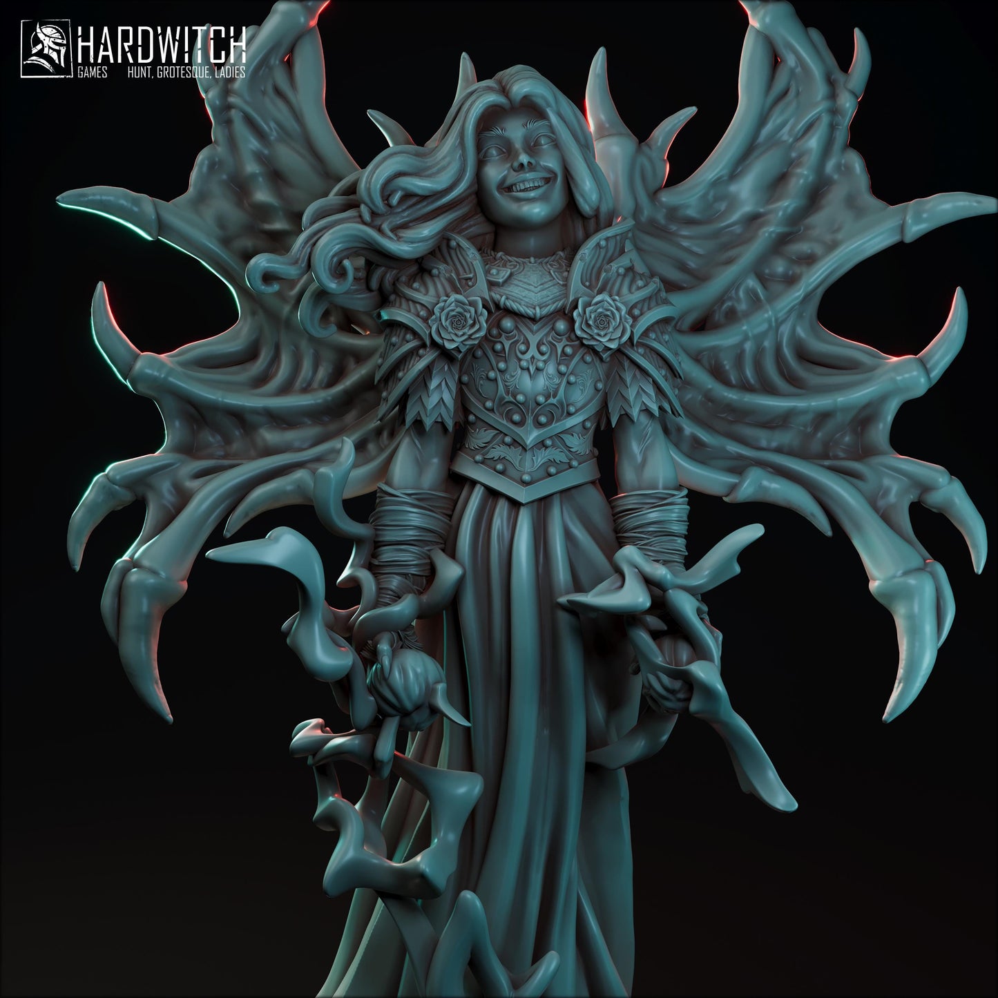 Flesh Princess Miniature - 28mm / 32mm / 36mm / 75mm - HardWitch Games - Resin Printed Figure for D&D, TTRPGs, and Board Gaming