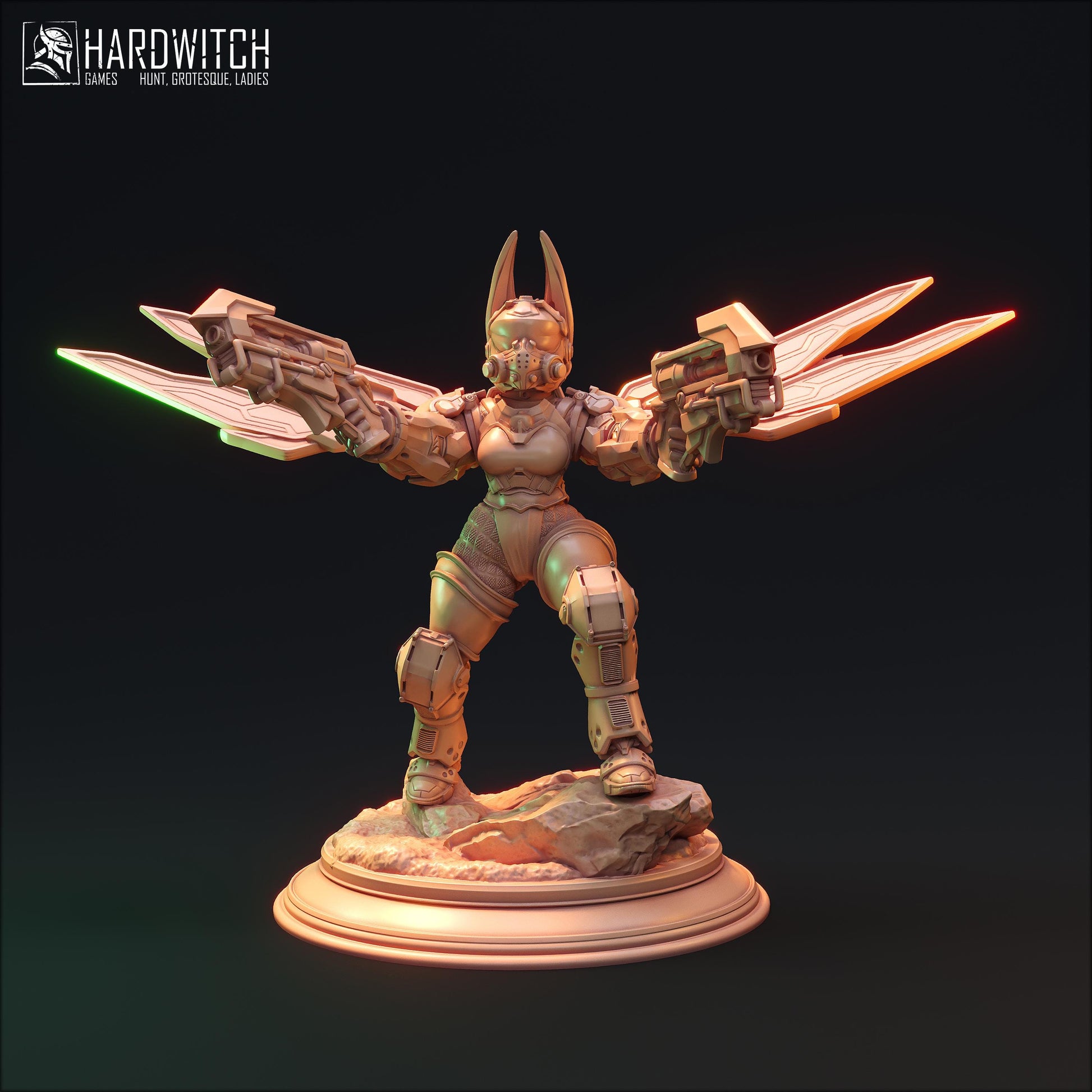 Cybernetic Miniature Set - 28mm / 32mm / 36mm - HardWitch Games - Resin Printed Figure for D&D, TTRPGs, and Board Games
