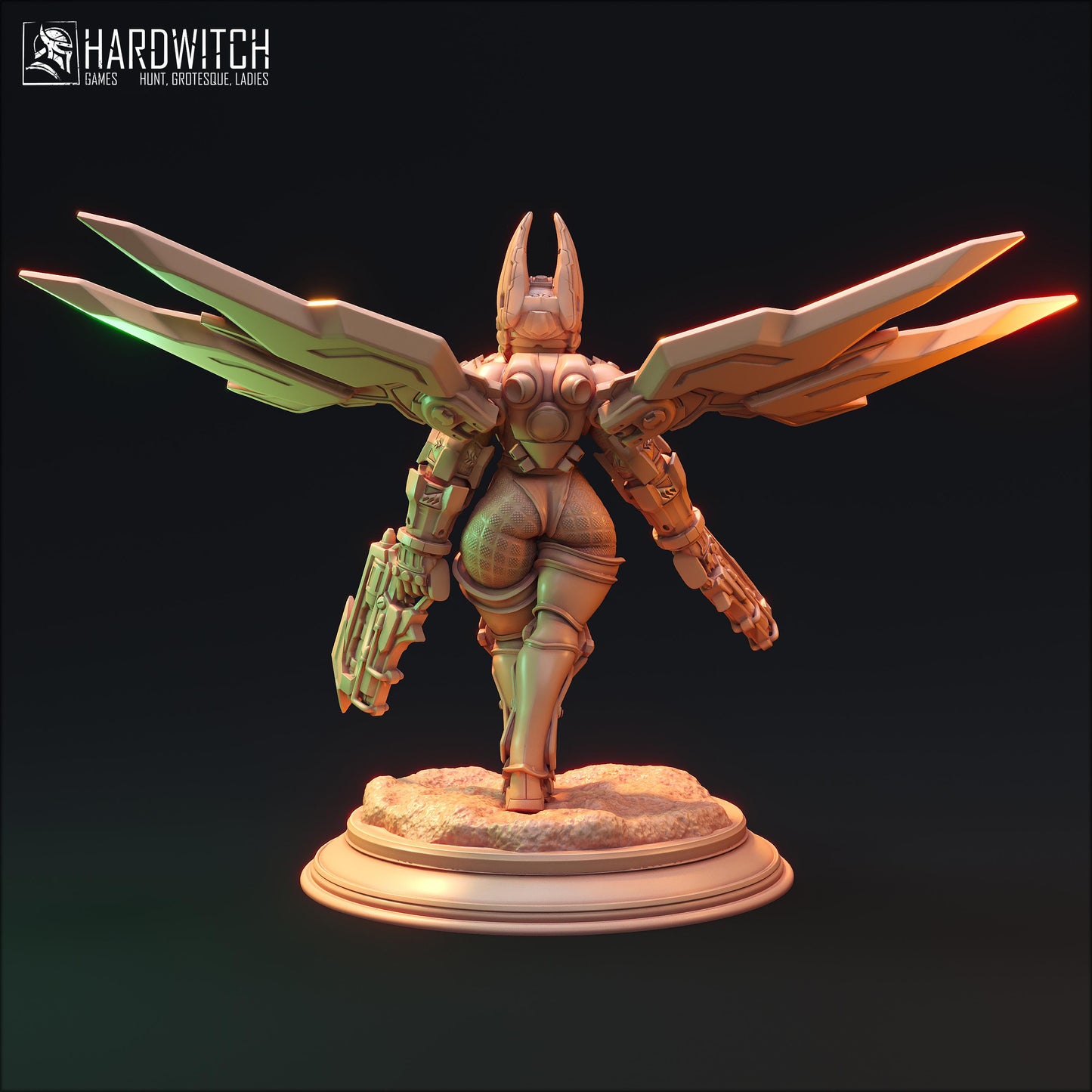 Cybernetic Miniature Set - 28mm / 32mm / 36mm - HardWitch Games - Resin Printed Figure for D&D, TTRPGs, and Board Games