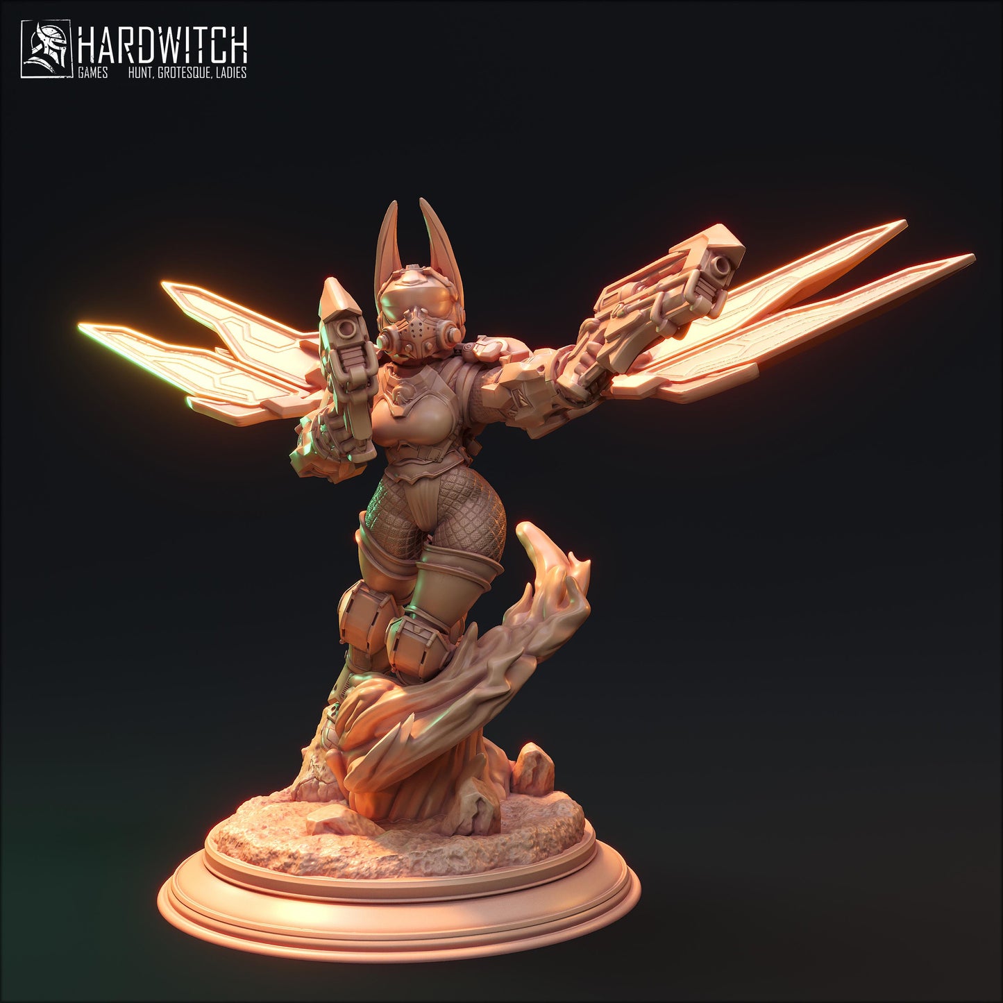 Cybernetic Miniature Set - 28mm / 32mm / 36mm - HardWitch Games - Resin Printed Figure for D&D, TTRPGs, and Board Games