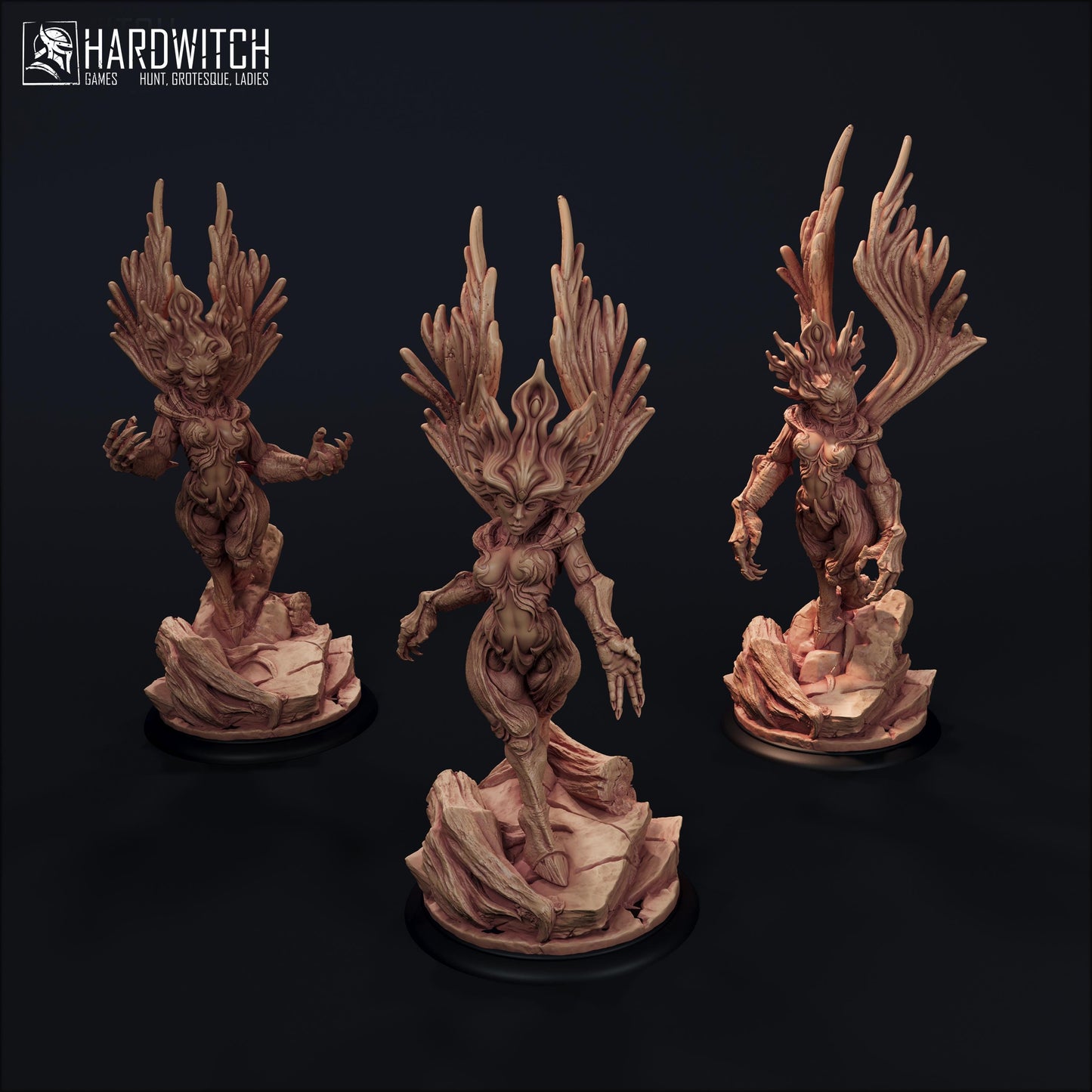 Dryad Miniature Set - 28mm / 32mm / 36mm - HardWitch Games - Resin Printed Figure for D&D, TTRPGs, and Board Games