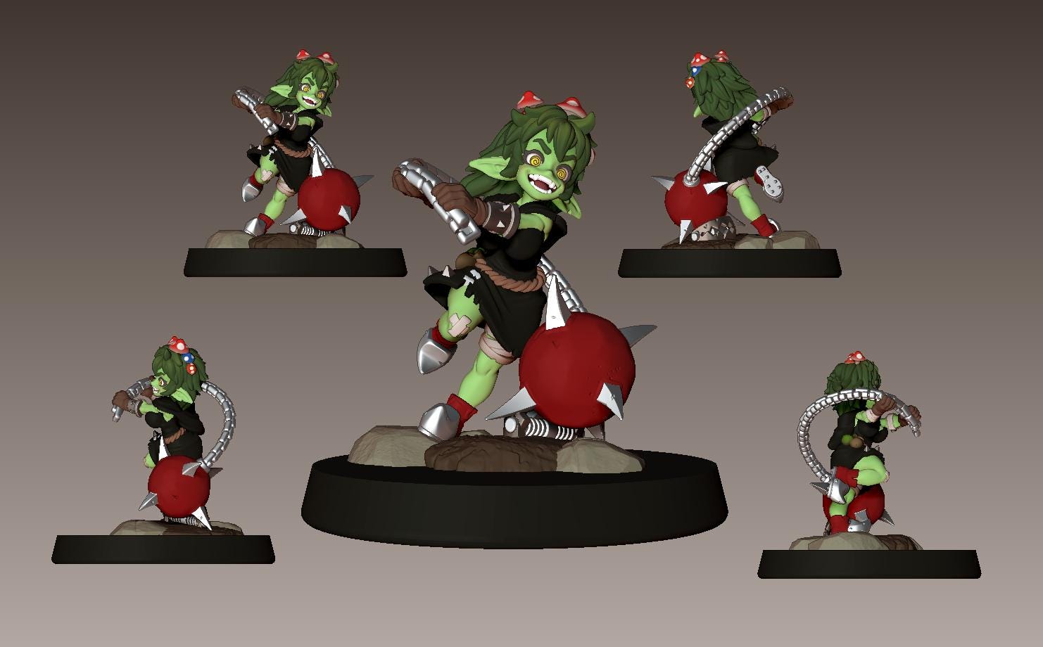Fungia the Loon Miniature - 28mm / 32mm / 36mm - LPOMC - Unpainted Resin Printed Figure for D&D, TTRPGs, and Board Games