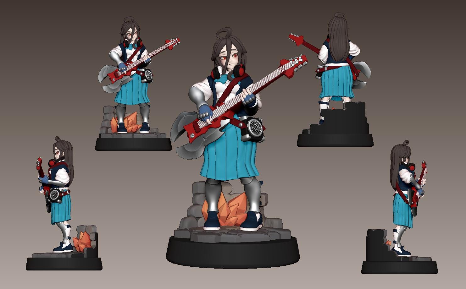 ASD Shizune Miniature - 28mm / 32mm / 36mm - LPOMC - Unpainted Resin Printed Figure for D&D, TTRPGs, and Board Games