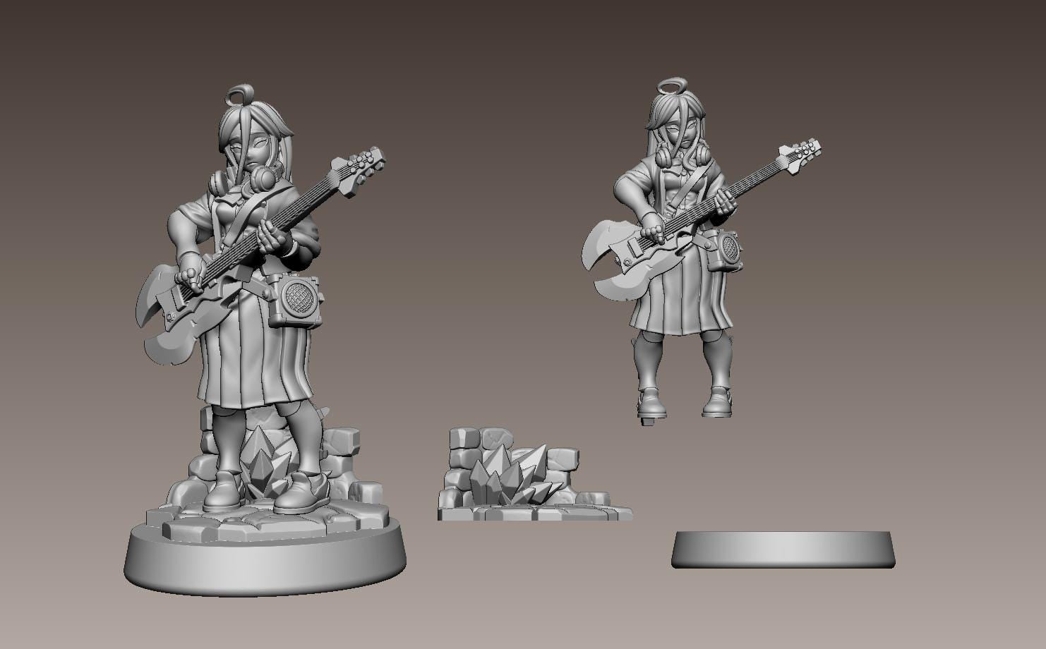 ASD Shizune Miniature - 28mm / 32mm / 36mm - LPOMC - Unpainted Resin Printed Figure for D&D, TTRPGs, and Board Games