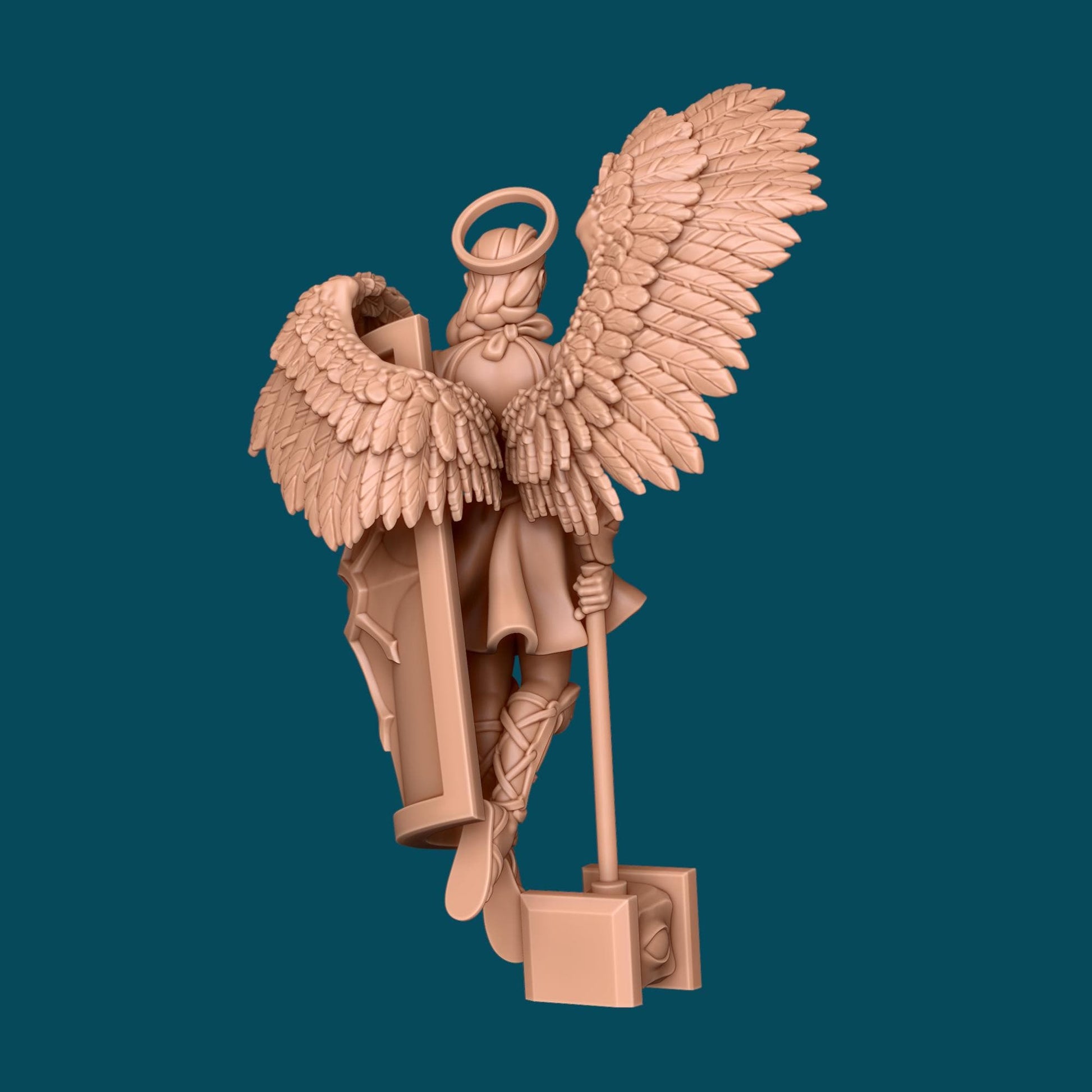 Pollux, Guardian Angel Miniature - Awkward Penguin’s Minis - 28mm / 32mm / 36mm - Resin Printed Figure for TTRPGs and Painting