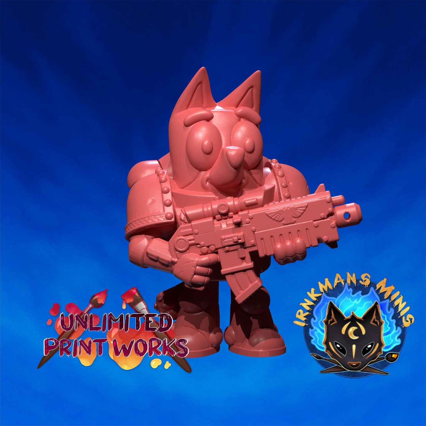 Dog of the Empire Miniature - 28mm / 32mm / 36mm / 75mm - Irnkman's Minis - Unpainted Resin Printed Figure for D&D, TTRPGs, and Board Games