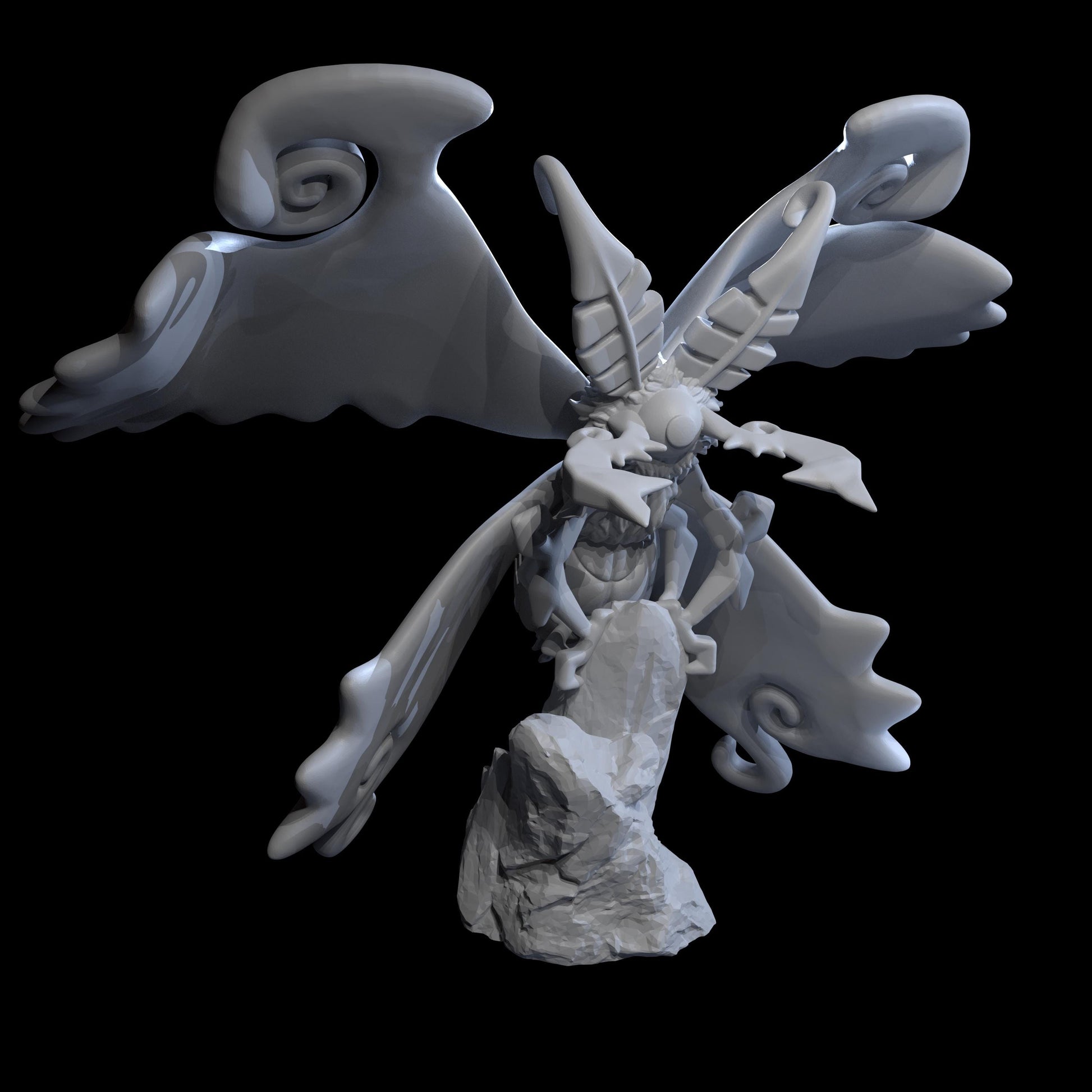 Giant Moth Miniature - 28mm / 32mm / 36mm - Irnkman's Minis - Unpainted Resin Printed Figure for D&D, TTRPGs, and Board Games