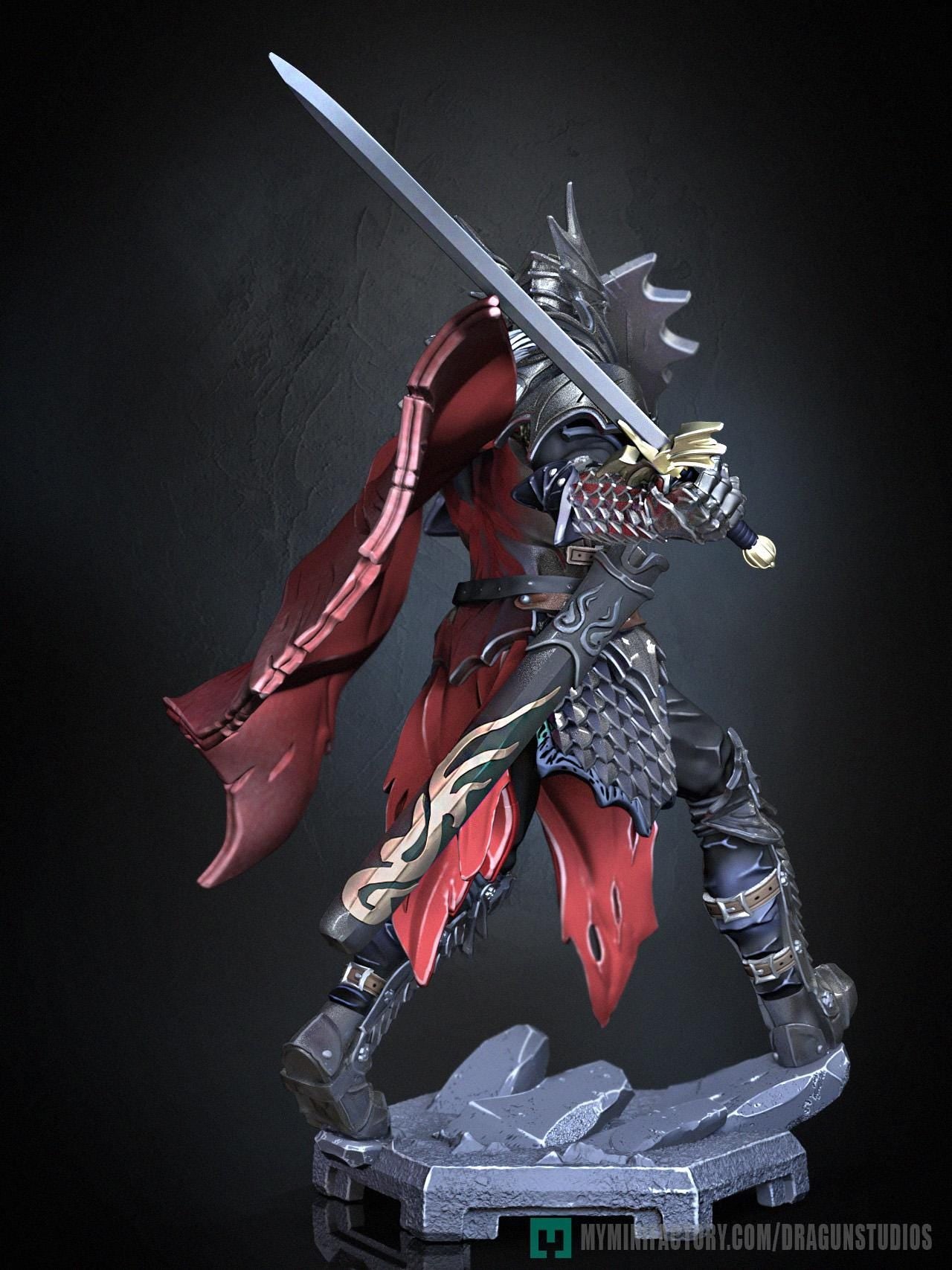 Last Dragon Miniature - 52mm / 97mm - DraGun - Resin Printed Figure for TTRPGs and Board Games