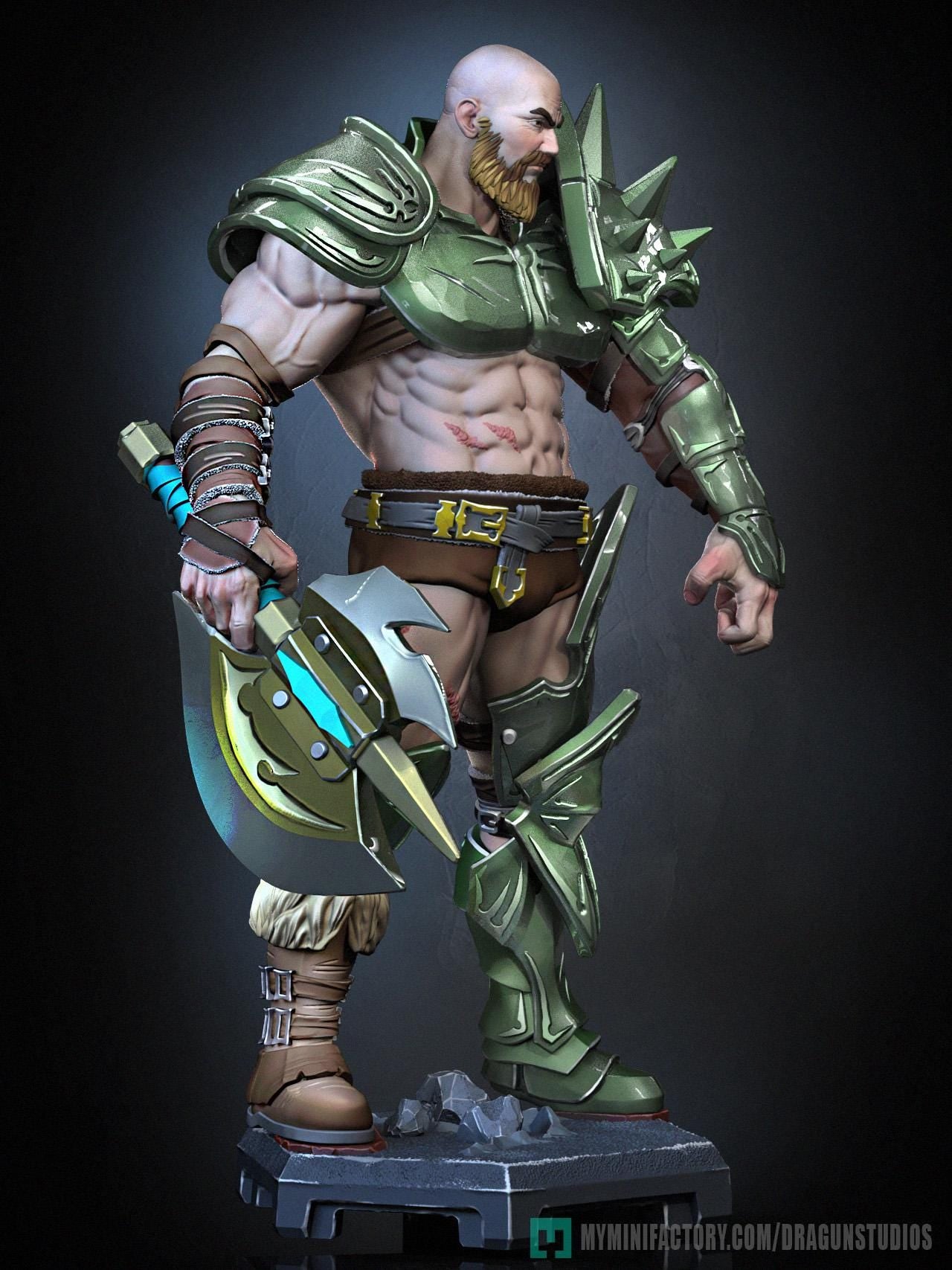 Perceval v3 Miniature - 28mm / 32mm / 36mm / 75mm - DraGun - Resin Printed Figure for TTRPGs and Board Games