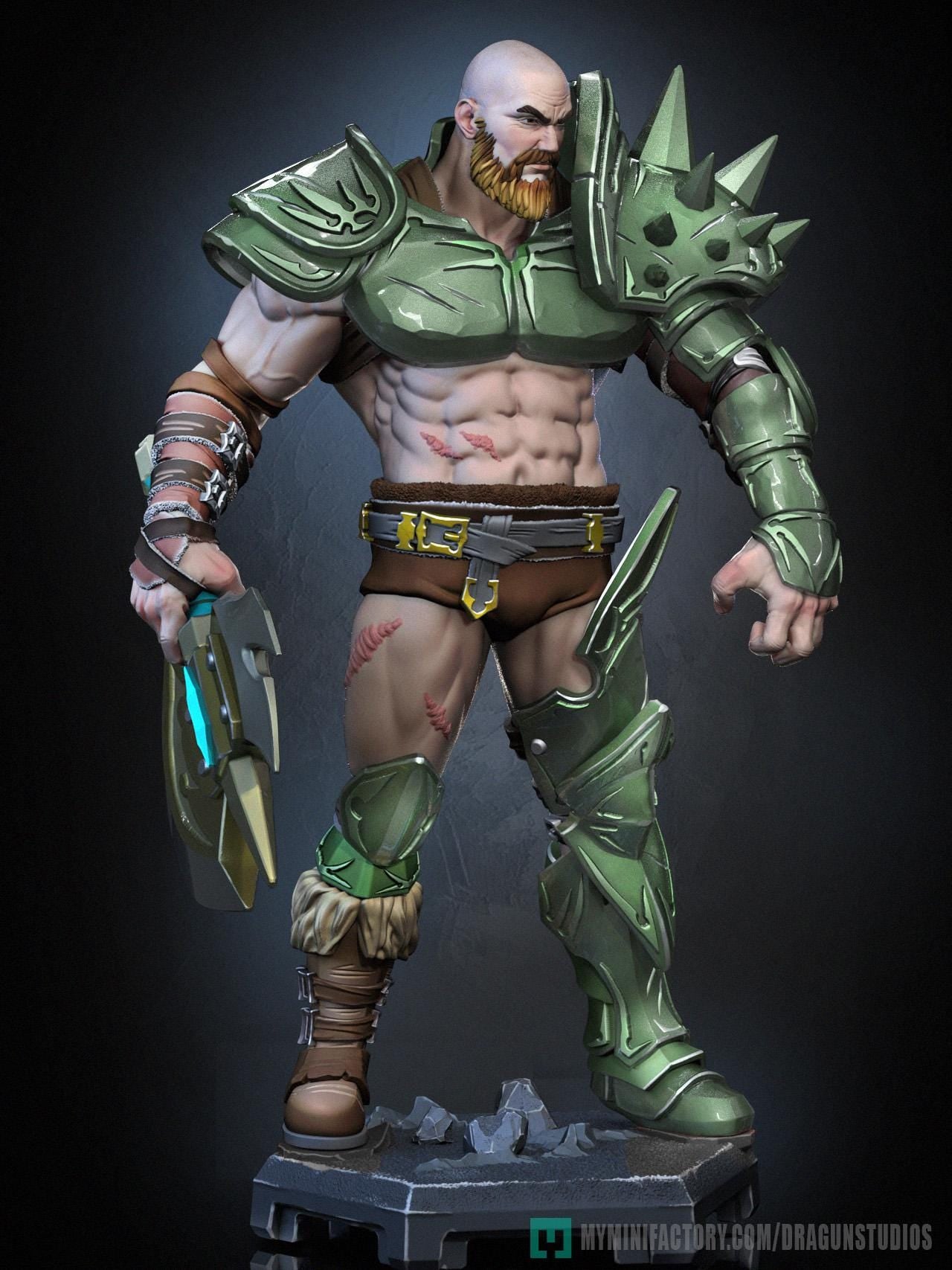 Perceval v3 Miniature - 28mm / 32mm / 36mm / 75mm - DraGun - Resin Printed Figure for TTRPGs and Board Games