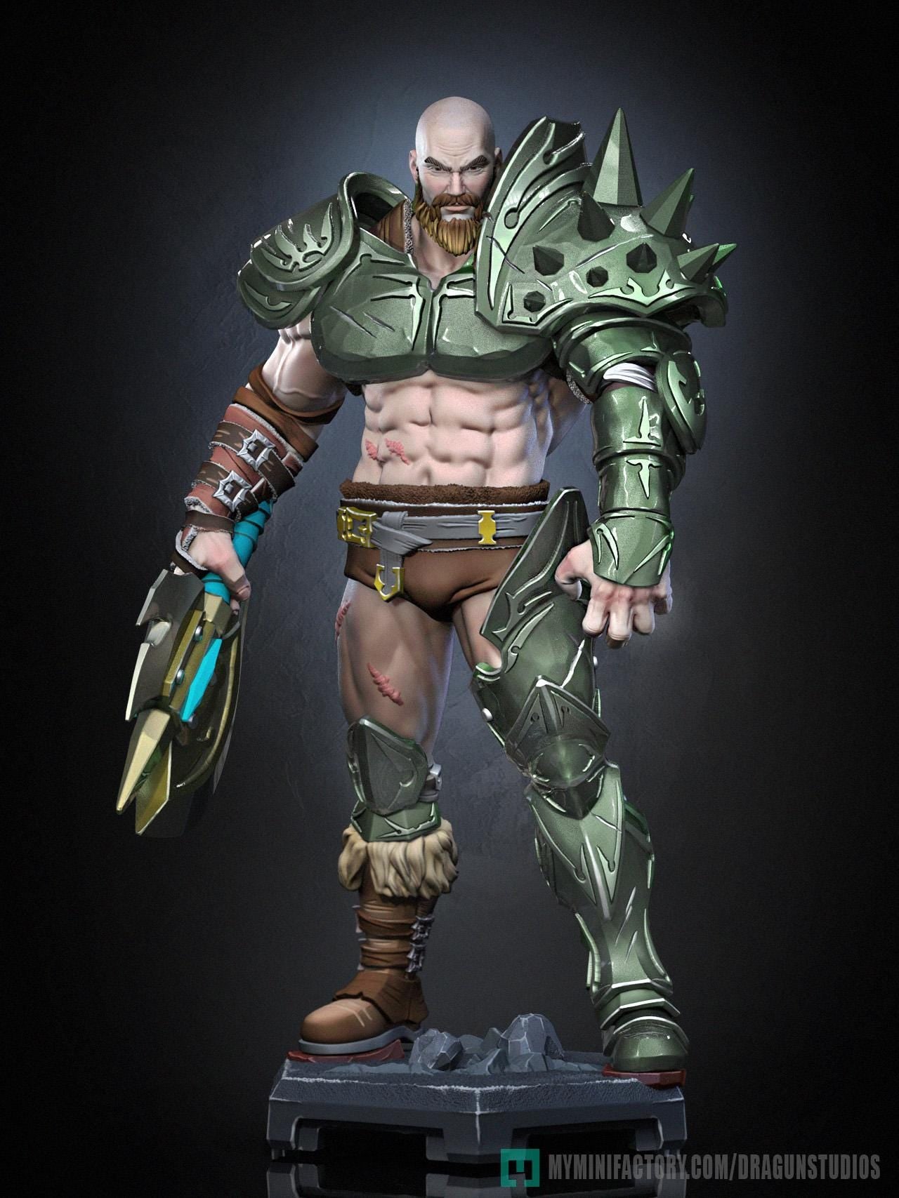 Perceval v3 Miniature - 28mm / 32mm / 36mm / 75mm - DraGun - Resin Printed Figure for TTRPGs and Board Games