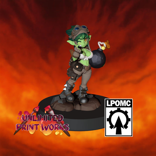 Boomilda Dribblesnot Miniature - 28mm / 32mm / 36mm - LPOMC - Unpainted Resin Printed Figure for D&D, TTRPGs, and Board Games
