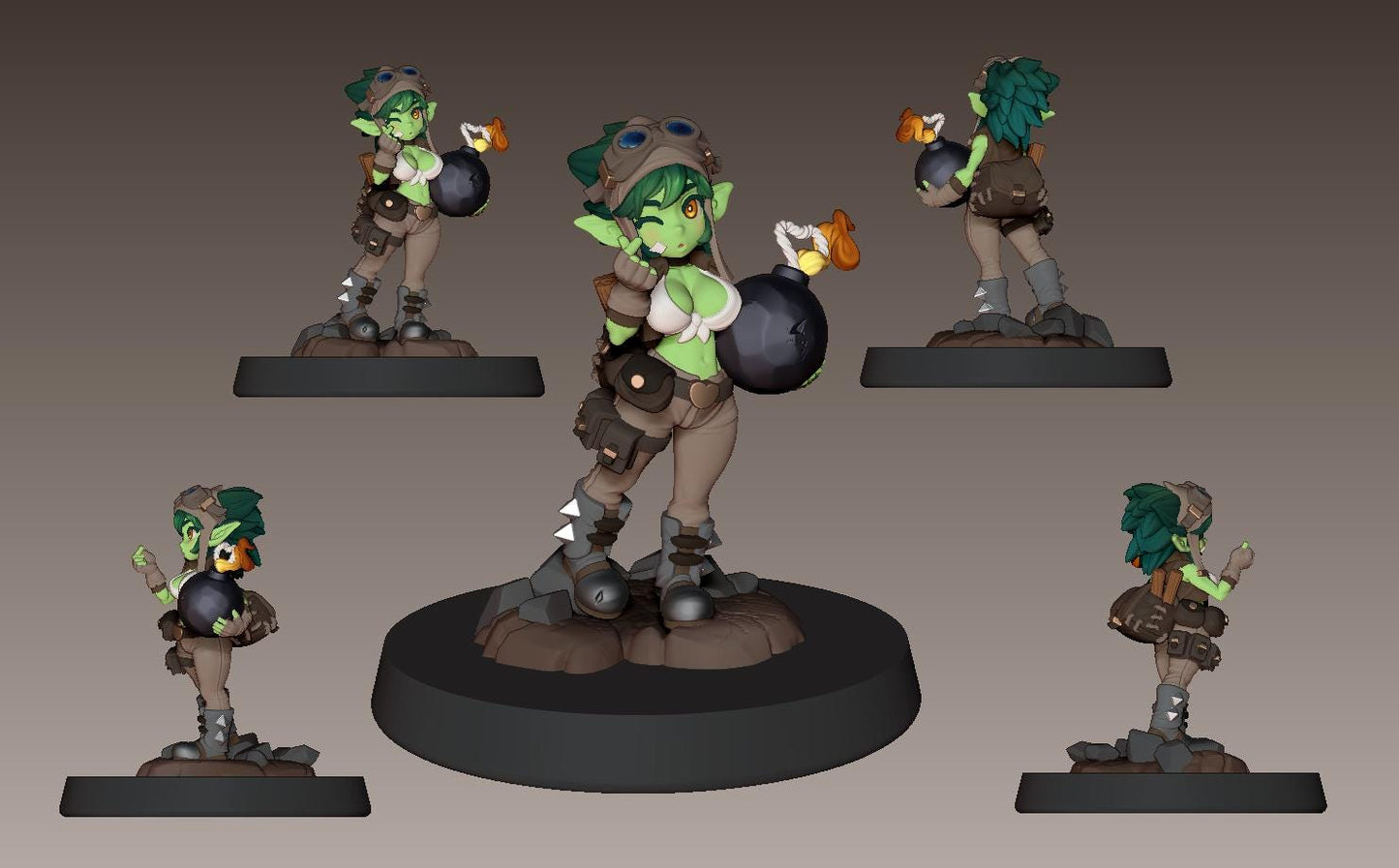 Boomilda Dribblesnot Miniature - 28mm / 32mm / 36mm - LPOMC - Unpainted Resin Printed Figure for D&D, TTRPGs, and Board Games