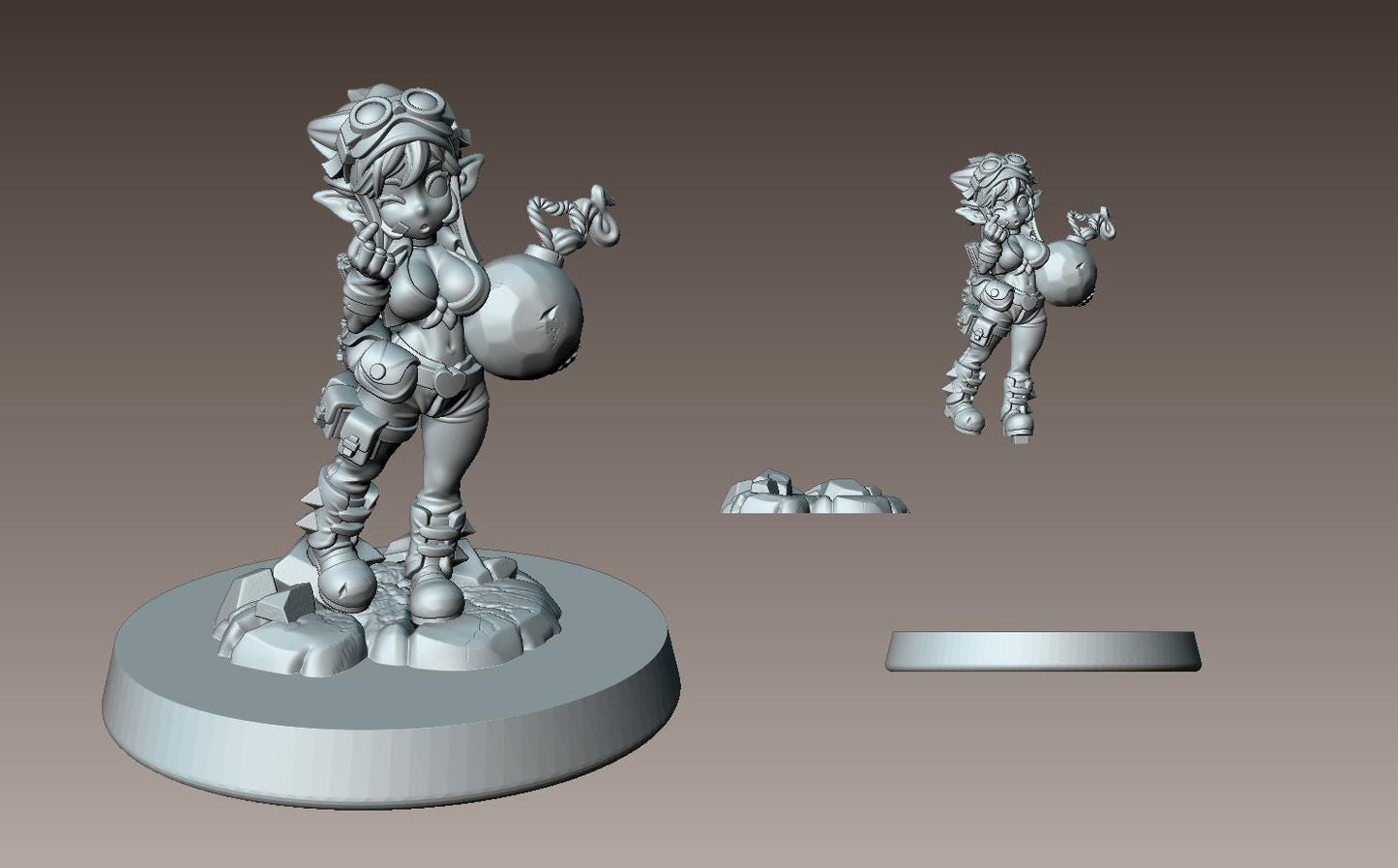 Boomilda Dribblesnot Miniature - 28mm / 32mm / 36mm - LPOMC - Unpainted Resin Printed Figure for D&D, TTRPGs, and Board Games