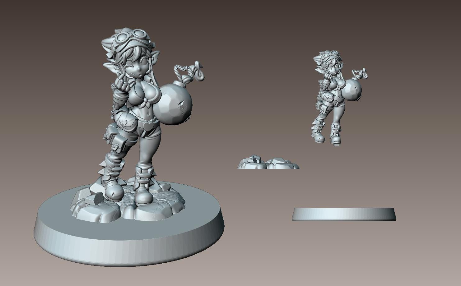 Boomilda Dribblesnot Miniature - 28mm / 32mm / 36mm - LPOMC - Unpainted Resin Printed Figure for D&D, TTRPGs, and Board Games