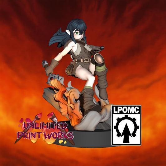 Serwyn, Holyblade Infiltrator Miniature - 28mm / 32mm / 36mm - LPOMC - Unpainted Resin Printed Figure for D&D, TTRPGs, and Board Games