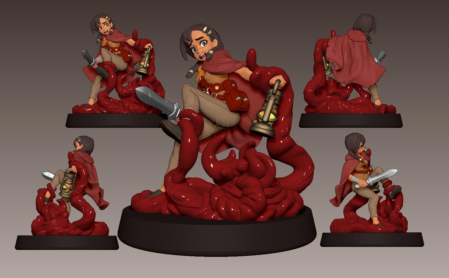 LonaRPG Miniature (7 Variations) - 28mm / 32mm / 36mm / 75mm - LPOMC - Unpainted Resin Printed Figure for D&D, TTRPGs, and Board Games