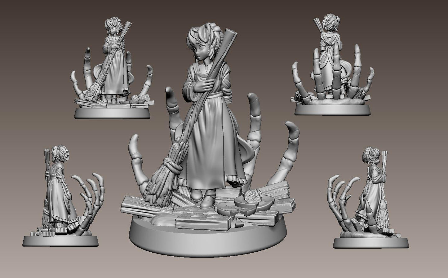 LonaRPG Miniature (7 Variations) - 28mm / 32mm / 36mm / 75mm - LPOMC - Unpainted Resin Printed Figure for D&D, TTRPGs, and Board Games