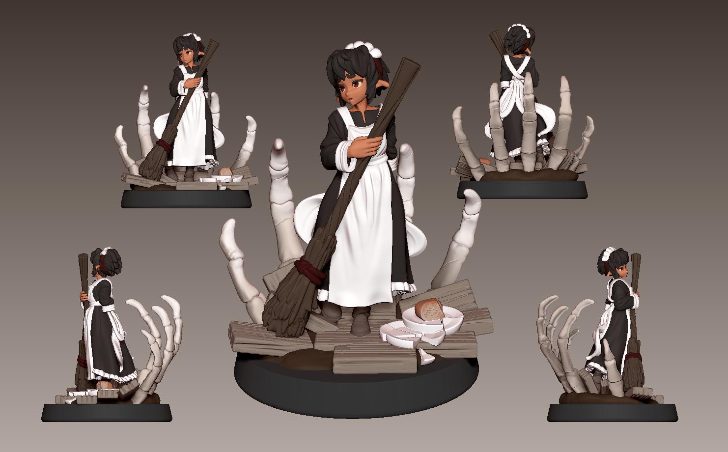 LonaRPG Miniature (7 Variations) - 28mm / 32mm / 36mm / 75mm - LPOMC - Unpainted Resin Printed Figure for D&D, TTRPGs, and Board Games
