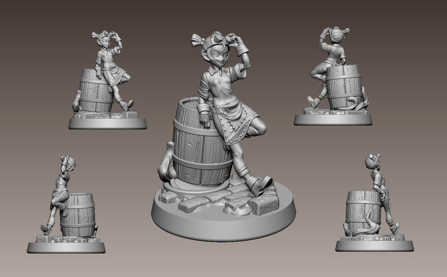 LonaRPG Miniature (7 Variations) - 28mm / 32mm / 36mm / 75mm - LPOMC - Unpainted Resin Printed Figure for D&D, TTRPGs, and Board Games