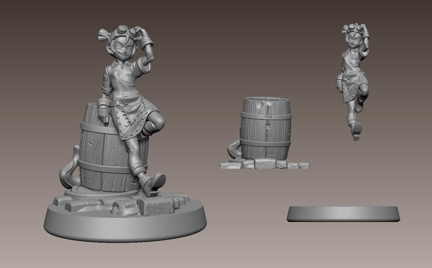 LonaRPG Miniature (7 Variations) - 28mm / 32mm / 36mm / 75mm - LPOMC - Unpainted Resin Printed Figure for D&D, TTRPGs, and Board Games