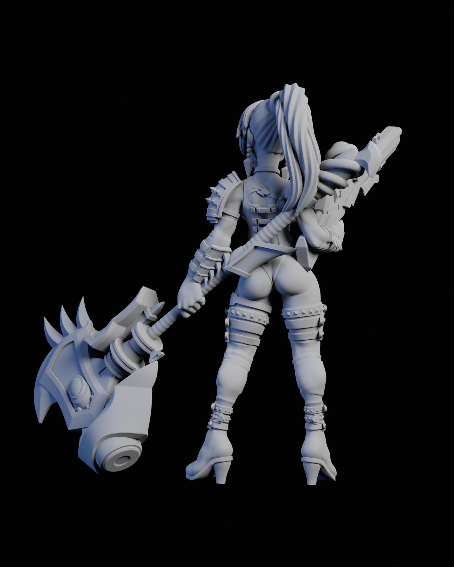 Fiend Hunter Miniature - 28mm / 32mm / 36mm / 75mm - Ethan Savage Studios - Unpainted Resin Printed Figure for TTRPGs, and Board Games