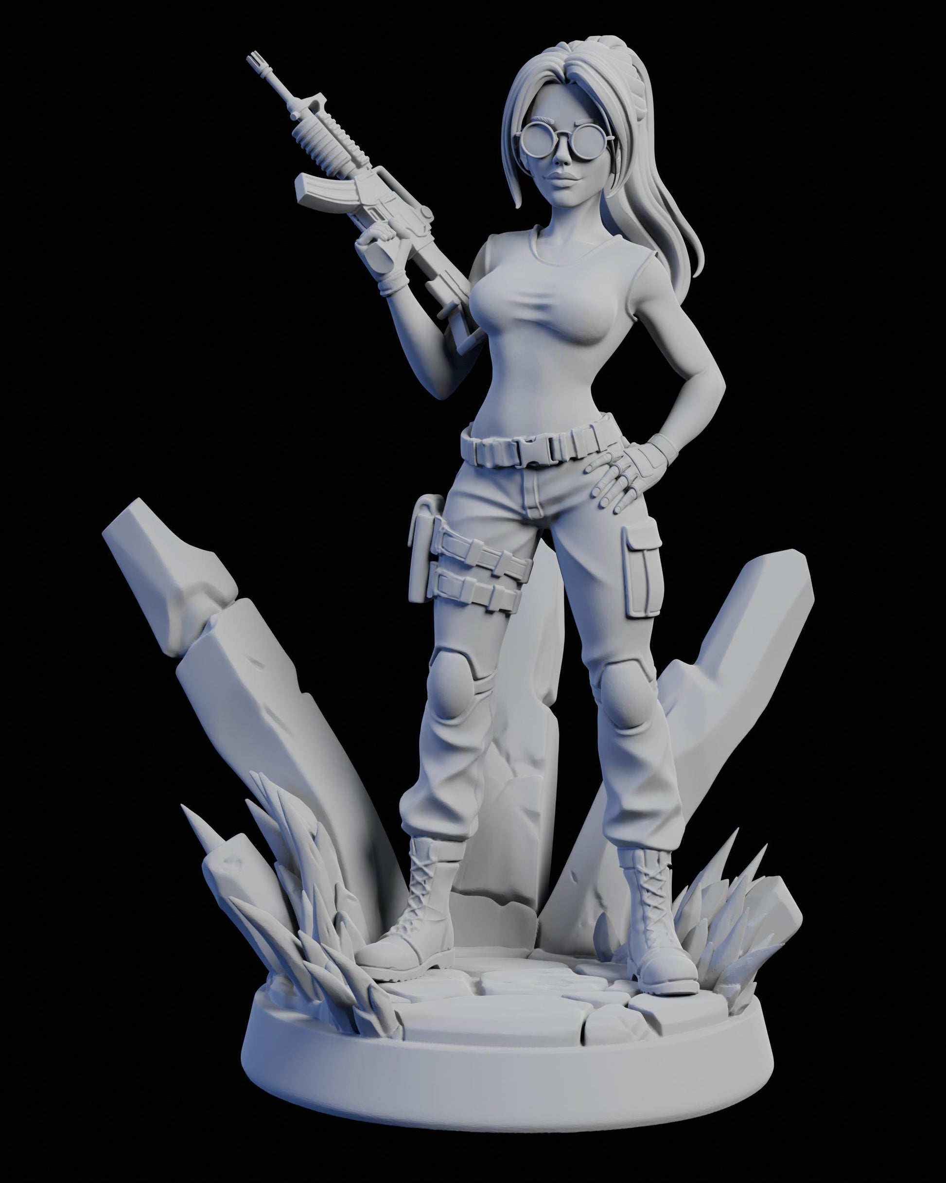Shira Kormer Miniature - Claudia's Gallery - 28mm / 32mm / 36mm / 75mm - Resin Printed Figure for D&D and TTRPGs