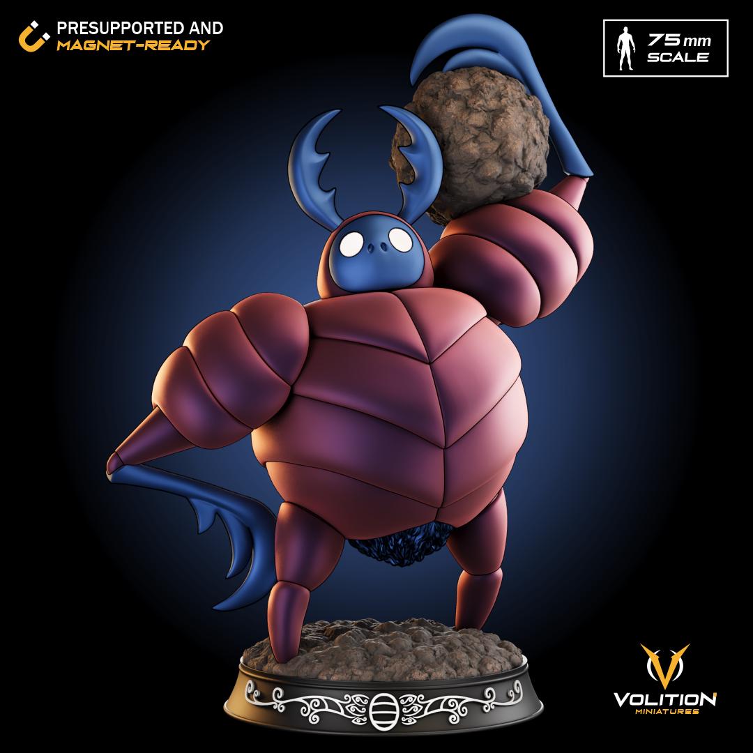 Dung Defender Figure - 75mm - Volition Miniatures - Unpainted Resin Printed Figurine