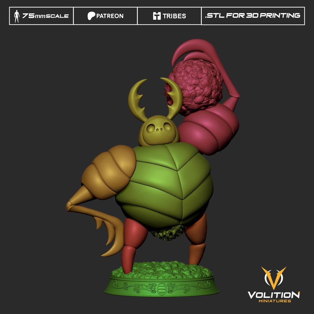 Dung Defender Figure - 75mm - Volition Miniatures - Unpainted Resin Printed Figurine