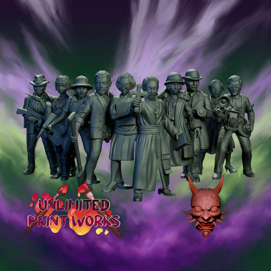 Innsmouth Investigators Miniatures - 28mm / 32mm / 36mm - Adaevy Creations - Resin Printed Figure for Arkham Horror