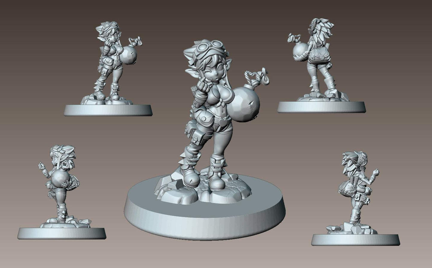 Boomilda Dribblesnot Miniature - 28mm / 32mm / 36mm - LPOMC - Unpainted Resin Printed Figure for D&D, TTRPGs, and Board Games