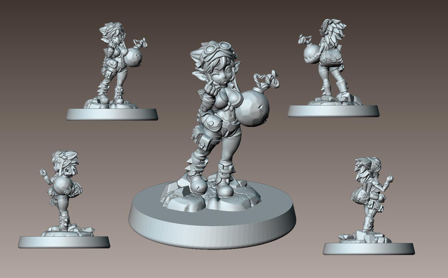 Boomilda Dribblesnot Miniature - 28mm / 32mm / 36mm - LPOMC - Unpainted Resin Printed Figure for D&D, TTRPGs, and Board Games