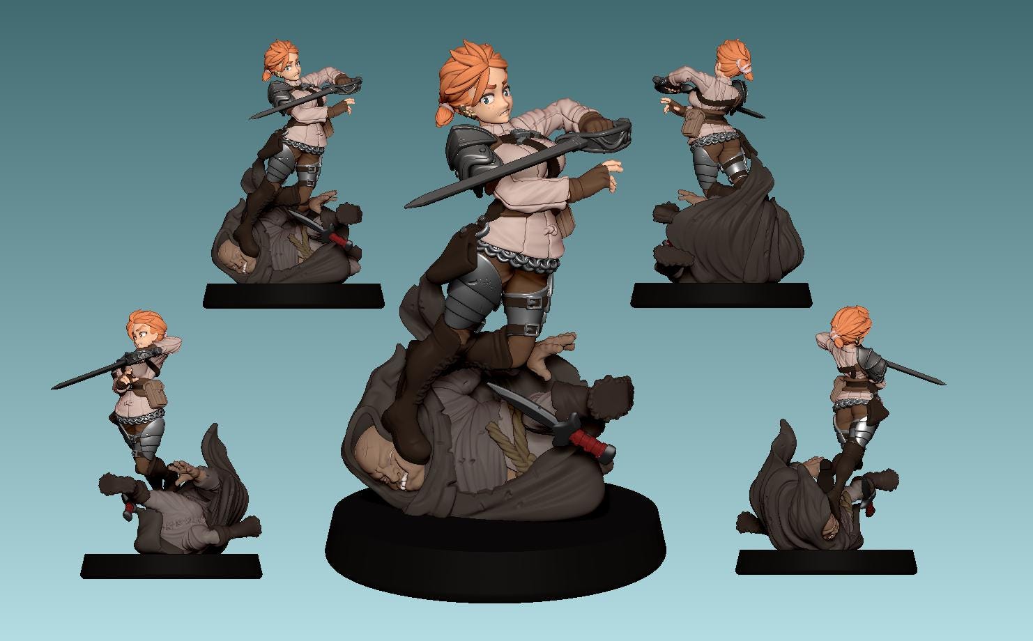 LonaRPG Miniature (7 Variations) - 28mm / 32mm / 36mm / 75mm - LPOMC - Unpainted Resin Printed Figure for D&D, TTRPGs, and Board Games