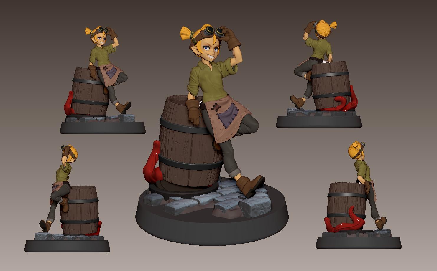 LonaRPG Miniature (7 Variations) - 28mm / 32mm / 36mm / 75mm - LPOMC - Unpainted Resin Printed Figure for D&D, TTRPGs, and Board Games