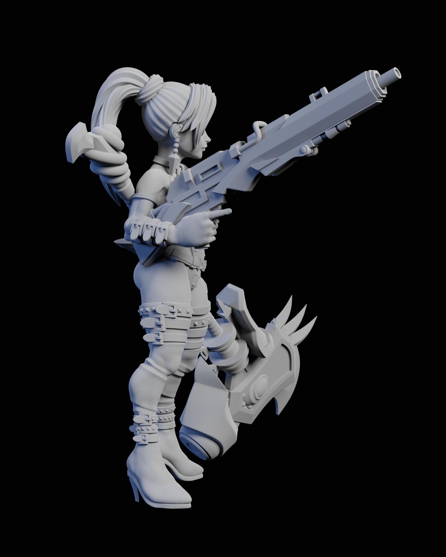 Fiend Hunter Miniature - 28mm / 32mm / 36mm / 75mm - Ethan Savage Studios - Unpainted Resin Printed Figure for TTRPGs, and Board Games