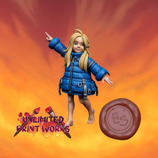 Surrogate Daughter Miniature - 28mm / 32mm / 36mm / 75mm - Ethan Savage Studios - Unpainted Resin Printed Figure for TTRPGs, and Board Games
