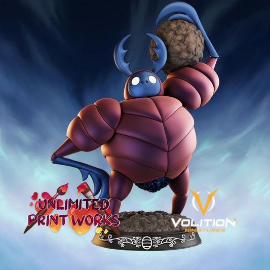 Dung Defender Figure - 75mm - Volition Miniatures - Unpainted Resin Printed Figurine