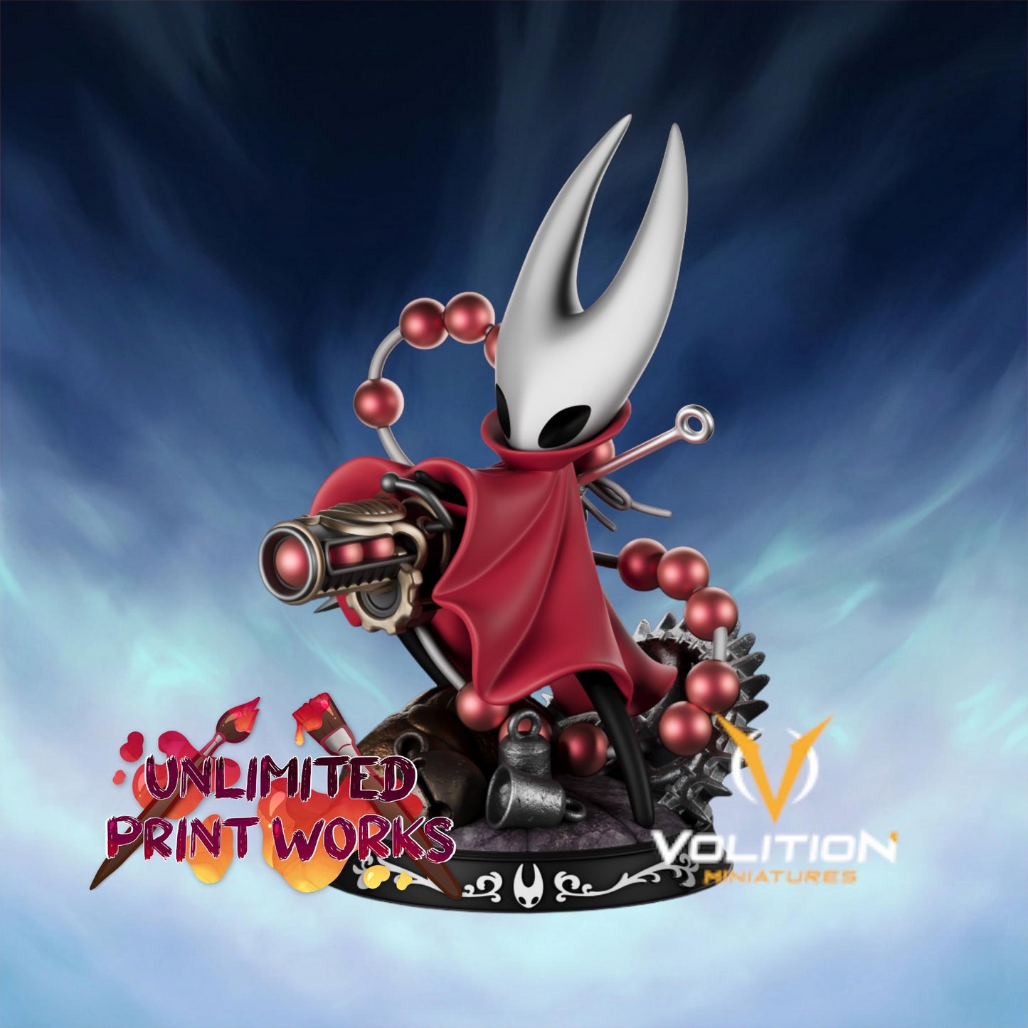 Princess of the Rosary Cannon Figure - 75mm - Volition Miniatures - Unpainted Resin Printed Figurine