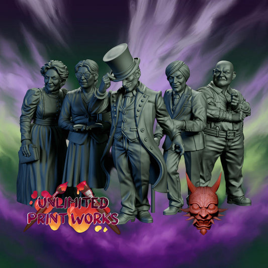 Banquet of Shifting Flesh Investigators Miniatures - 28mm / 32mm / 36mm - Adaevy Creations - Resin Printed Figure for Arkham Horror