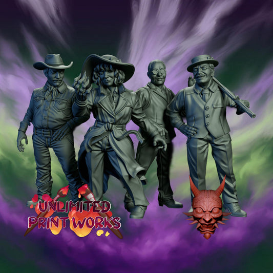 The Gate and the Key Investigators Miniatures - 28mm / 32mm / 36mm - Adaevy Creations - Resin Printed Figure for Arkham Horror
