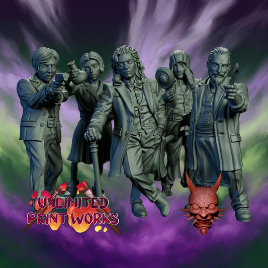 The Gilded Masquerade Investigator Miniatures - 28mm / 32mm / 36mm - Adaevy Creations - Resin Printed Figure for Arkham Horror