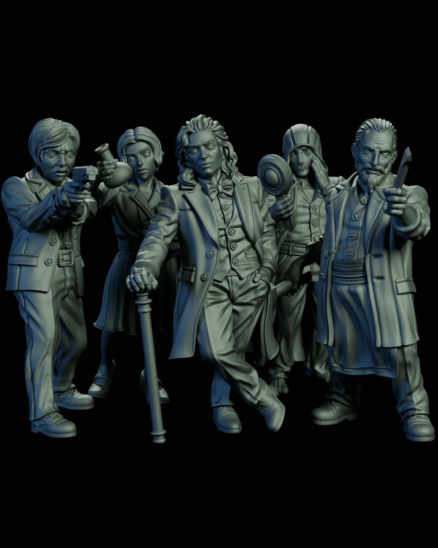 The Gilded Masquerade Investigator Miniatures - 28mm / 32mm / 36mm - Adaevy Creations - Resin Printed Figure for Arkham Horror