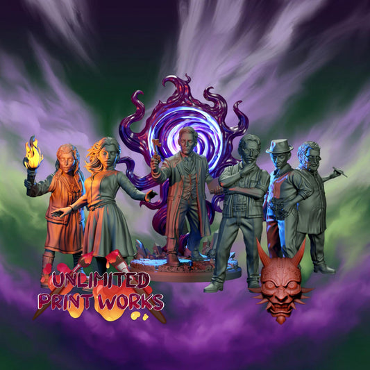 The Devourer of the Depths Investigator Miniatures - 28mm / 32mm / 36mm - Adaevy Creations - Resin Printed Figure for Arkham Horror
