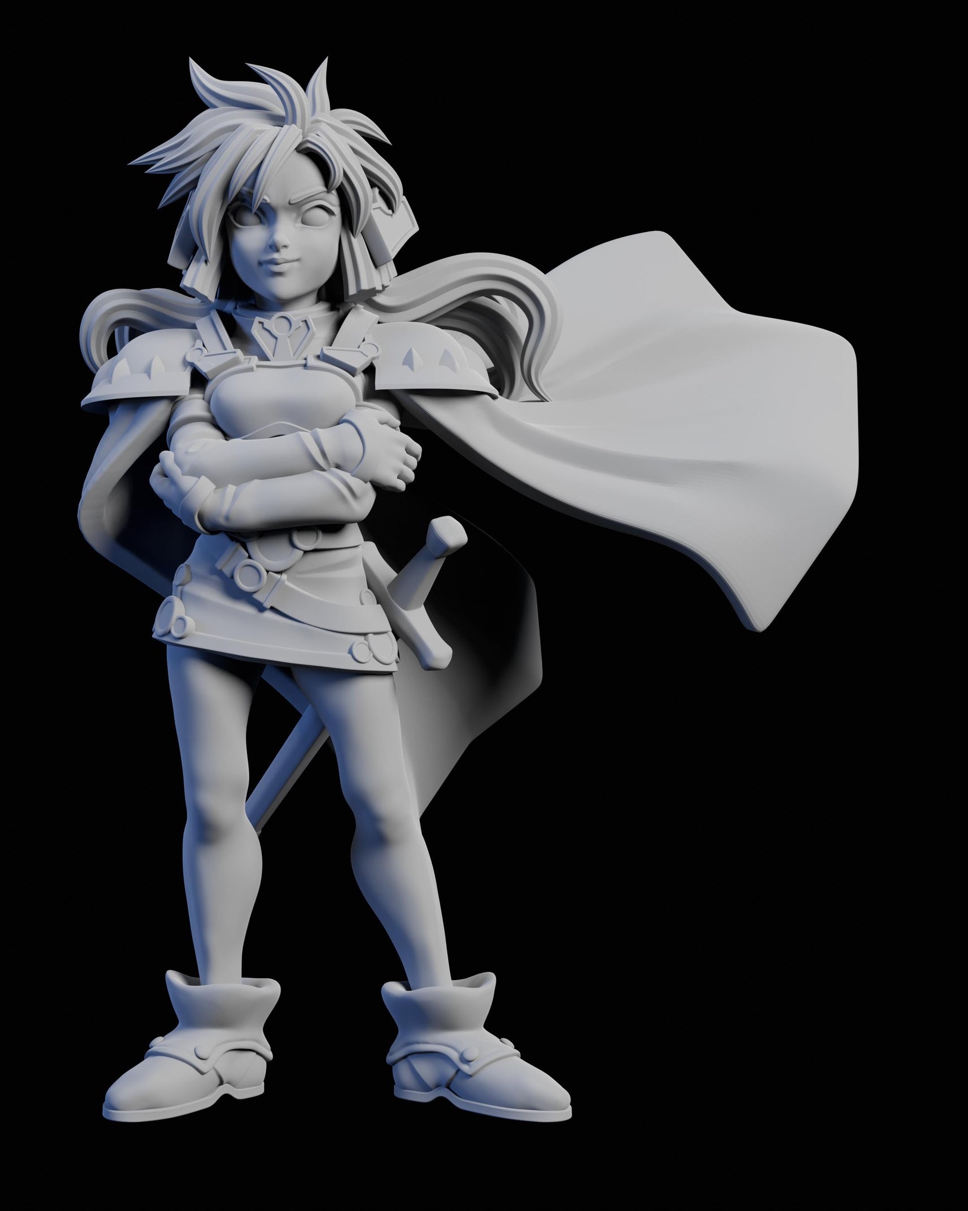 Explorer Arasha Miniature - 28mm / 32mm / 36mm / 75mm - Ethan Savage Studios - Unpainted Resin Printed Figure for TTRPGs, and Board Games