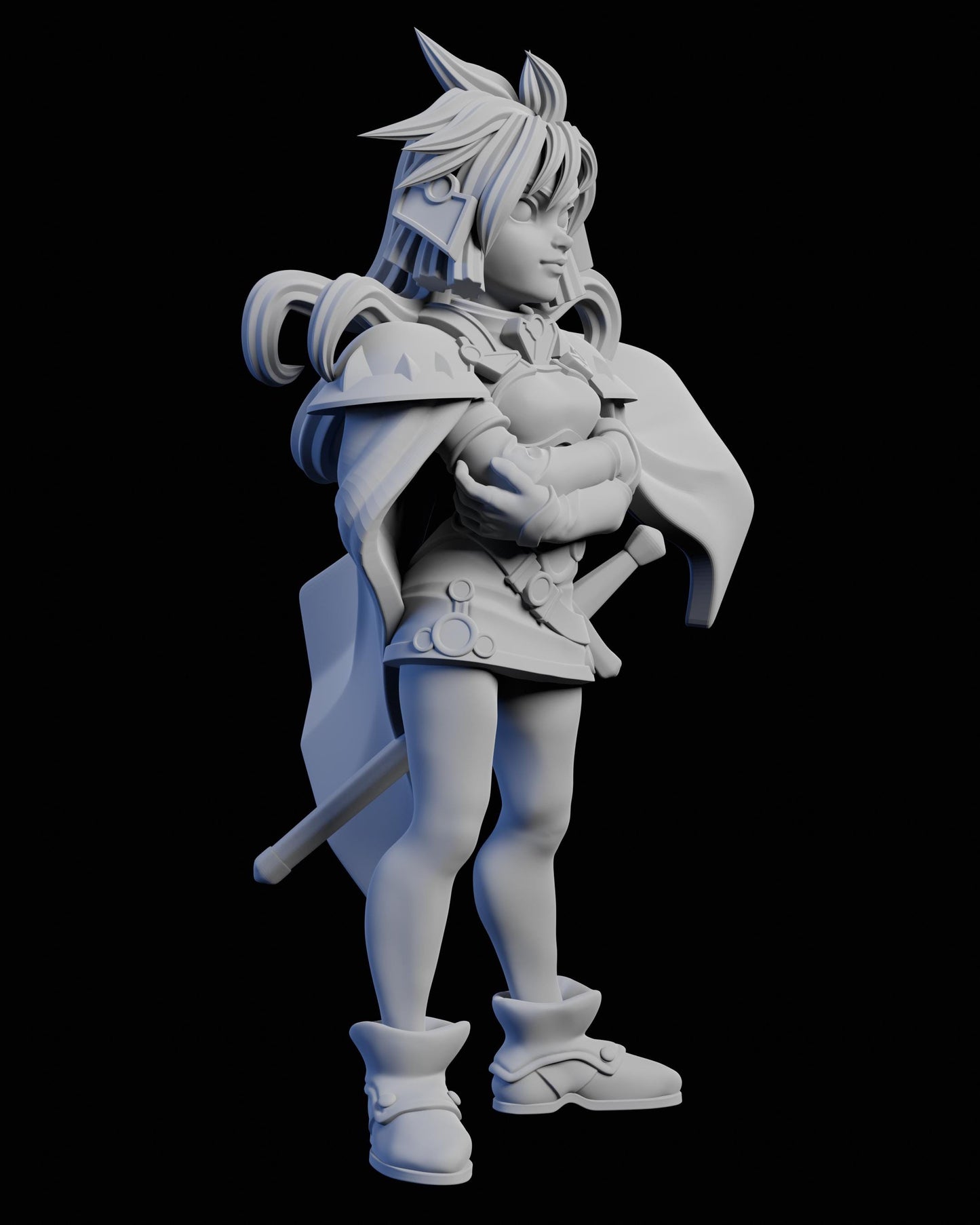 Explorer Arasha Miniature - 28mm / 32mm / 36mm / 75mm - Ethan Savage Studios - Unpainted Resin Printed Figure for TTRPGs, and Board Games