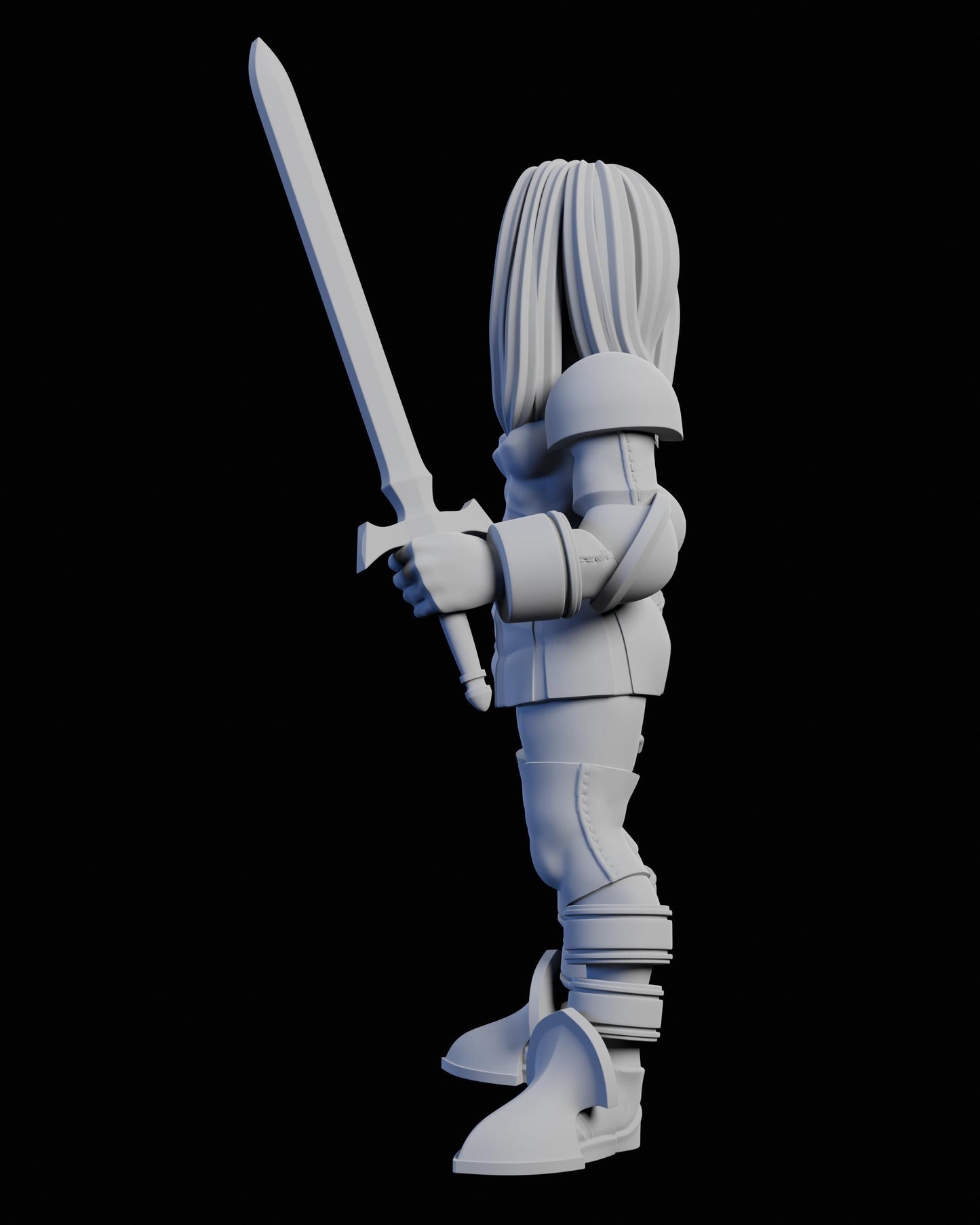 Female Squire Miniature - 28mm / 32mm / 36mm / 75mm - Ethan Savage Studios - Unpainted Resin Printed Figure for TTRPGs, and Board Games