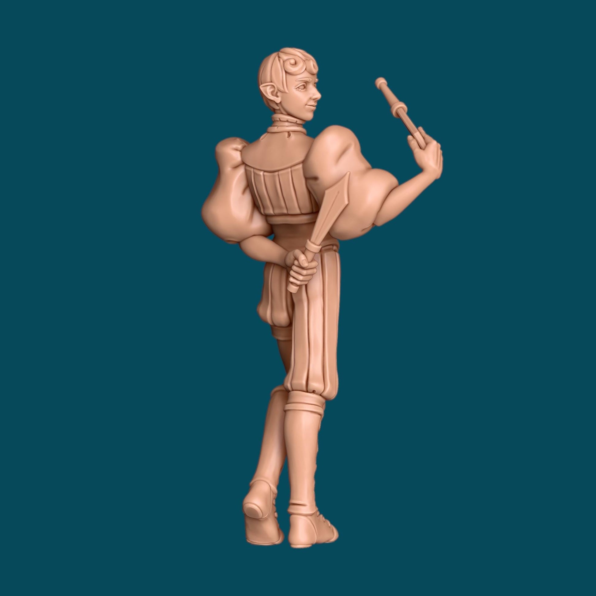 Noel, Dagger Thrower Miniature - 28mm / 32mm / 36mm - Awkward Penguin Minis - Resin Printed Figure for D&D, Daggerheart, and Painting
