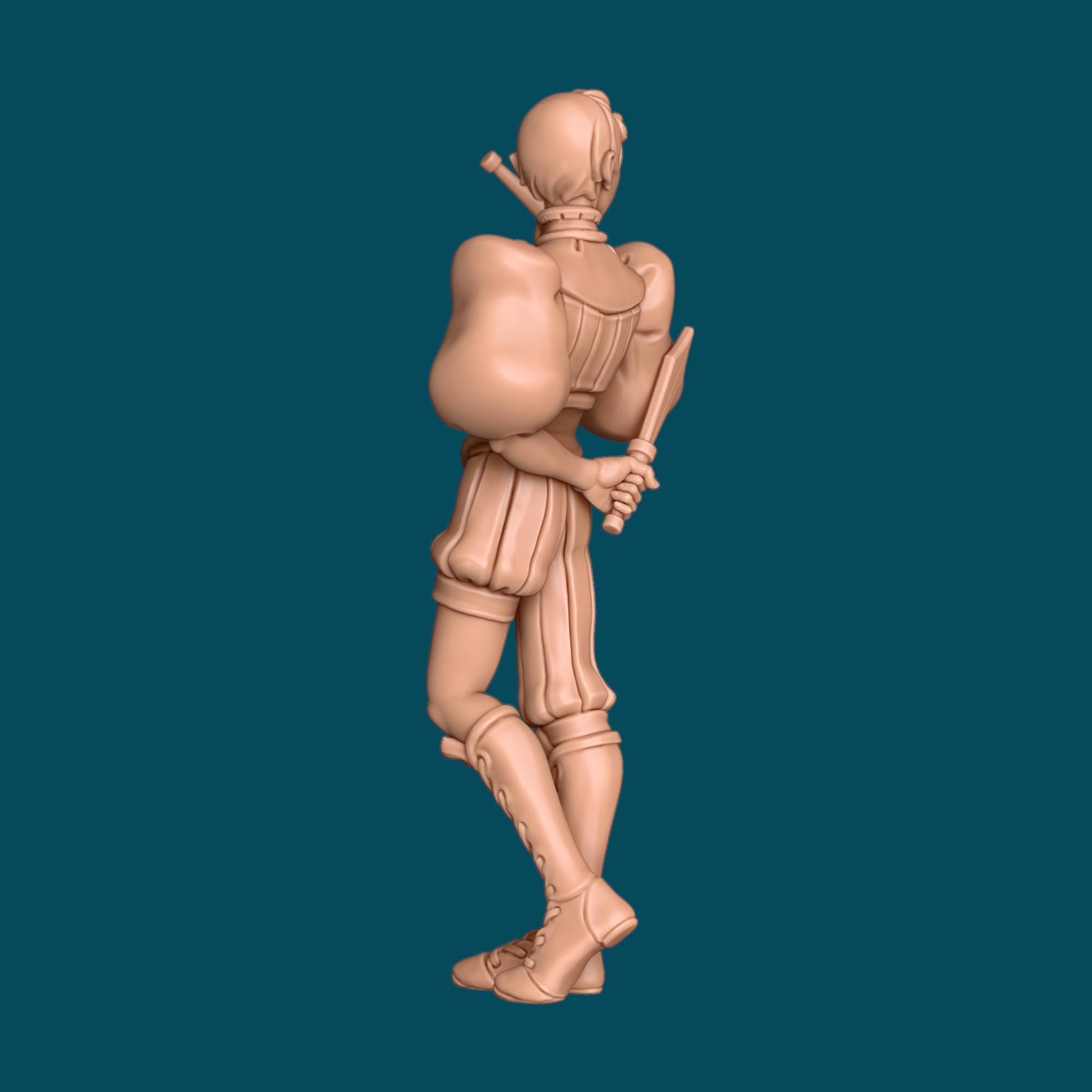 Noel, Dagger Thrower Miniature - 28mm / 32mm / 36mm - Awkward Penguin Minis - Resin Printed Figure for D&D, Daggerheart, and Painting